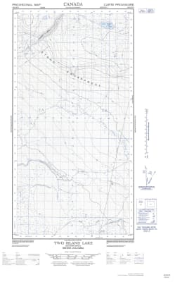 094O08W - TWO ISLAND LAKE - Topographic Map