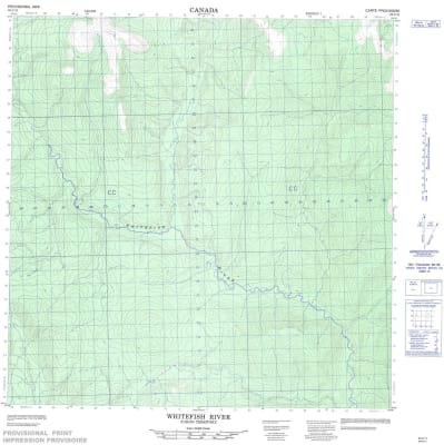 095C11 - WHITEFISH RIVER - Topographic Map