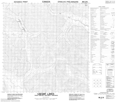 095E05 - CAESAR LAKES - Topographic Map