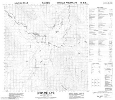 095E07 - SEAPLANE LAKE - Topographic Map