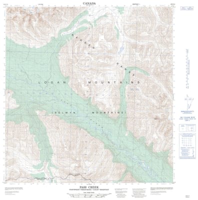 095E11 - PASS CREEK - Topographic Map
