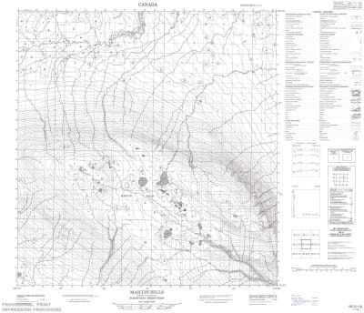 095G16 - MARTIN HILLS - Topographic Map