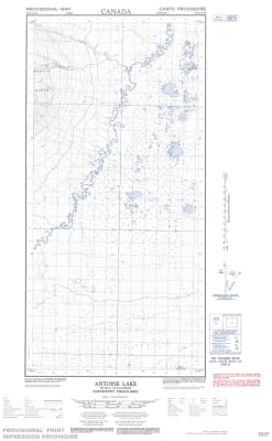 095H12W - ANTOINE LAKE - Topographic Map