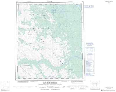 096D - CARCAJOU CANYON - Topographic Map