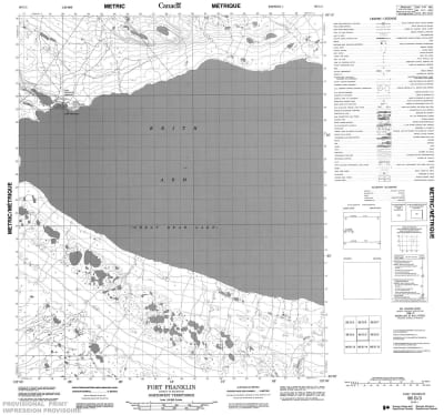 096G03 - FORT FRANKLIN - Topographic Map