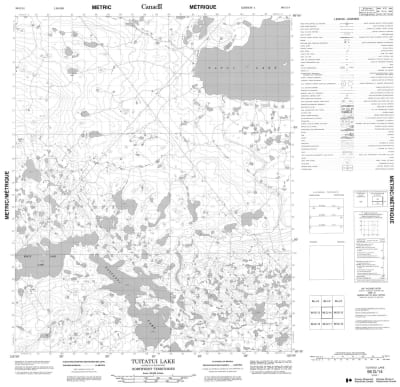 096G14 - TUITATUI LAKE - Topographic Map