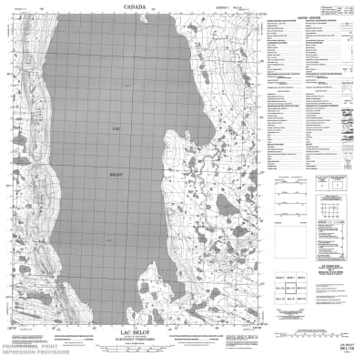 096L16 - LAC BELOT - Topographic Map