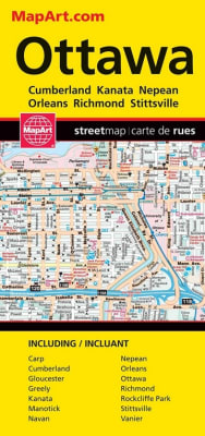 Ottawa & Area Travel Road map. Includes communities of Cumberland, Kanata, Nepean, Orleans, Richmond, and Stittsville. NOW 73% BIGGER - Easier to read! Unbeatable accuracy and reliability at a great price. Detailed indices make for quick and easy location