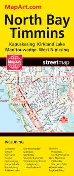 Timmins - North Bay Ontario Road Map. Includes communities of Cache Bay, Callander, Cobalt, Cochrane, Haileybury, Hearst, Hornepayne, Iroquois Falls, Kapuskasing, Kirkland Lake, Manitouwadge, Mattawa, New Liskeard, North Bay, Porcupine, Smooth Rock Falls,