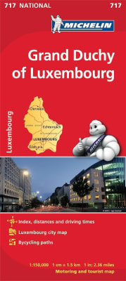 Grand Duchy of Luxembourg travel map. Updated regularly, MICHELIN National Map Grand Duchy of Luxembourg will give you an overall picture of your journey thanks to its clear and accurate mapping scale 1:150,000. Our map will help you easily plan your safe