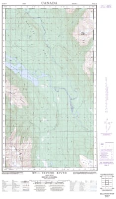 104A06W - BELL-IRVING RIVER - Topographic Map