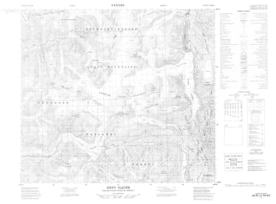 104B01 - LEDUC GLACIER - Topographic Map