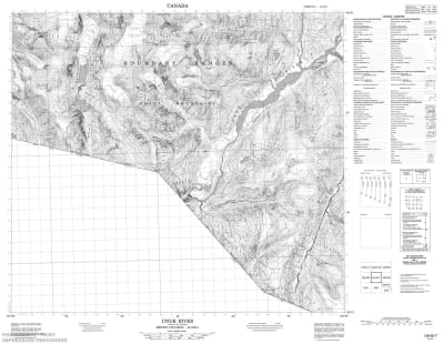 104B07 - UNUK RIVER - Topographic Map