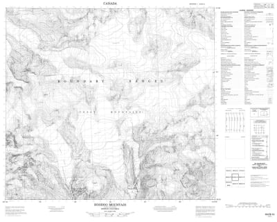 104B14 - HOODOO MOUNTAIN - Topographic Map