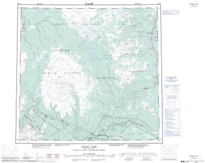 104J - DEASE LAKE - Topographic Map