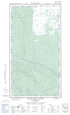 104J03E - TAHLTAN RIVER - Topographic Map