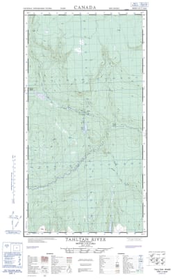 104J03W - TAHLTAN RIVER - Topographic Map