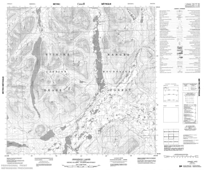 104O10 - JENNINGS LAKES - Topographic Map
