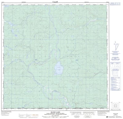 105A01 - BLIND LAKE - Topographic Map