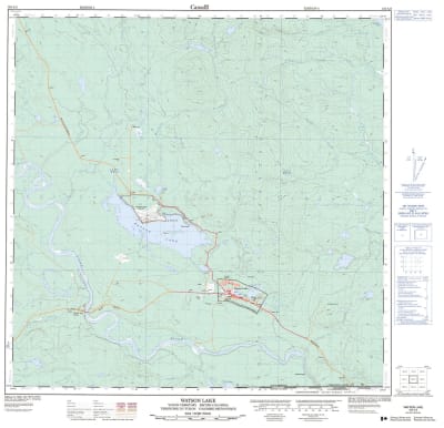 105A02 - WATSON LAKE - Topographic Map