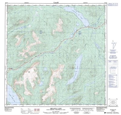 105C05 - SQUANGA LAKE - Topographic Map