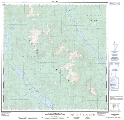 105C12 - STREAK MOUNTAIN - Topographic Map