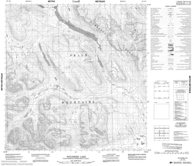 105G08 - WOLVERINE LAKE - Topographic Map