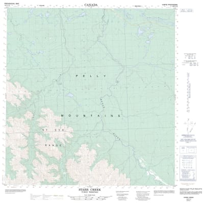 105G12 - STARR CREEK - Topographic Map