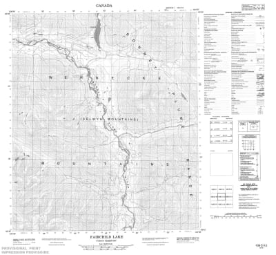 106C13 - FAIRCHILD LAKE - Topographic Map