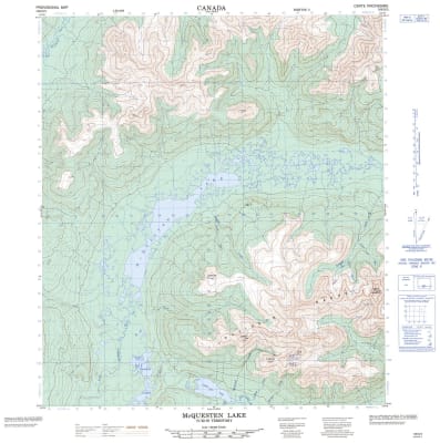 106D03 - MCQUESTEN LAKE - Topographic Map