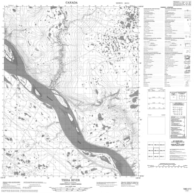 106I11 - TIEDA RIVER - Topographic Map