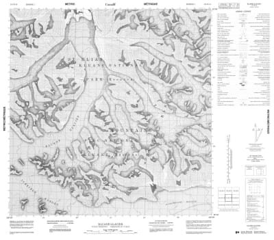 115B14 - KLUANE GLACIER - Topographic Map