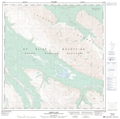 115F09 - TEPEE LAKE - Topographic Map