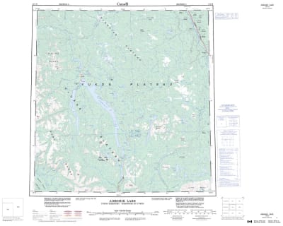 115H - AISHIHIK LAKE - Topographic Map