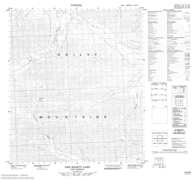 116A06 - ONE EIGHTY LAKE - Topographic Map