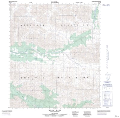 116A08 - WORM LAKE - Topographic Map