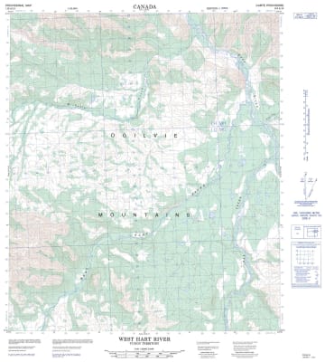 116A14 - WEST HART RIVER - Topographic Map