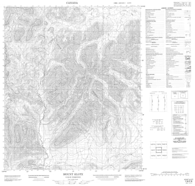116F08 - MOUNT KLOTZ - Topographic Map