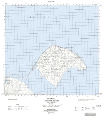 117D12E - HERSCHEL ISLAND - Topographic Map
