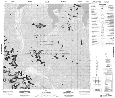 120F14 - GYPSUM RIVER - Topographic Map