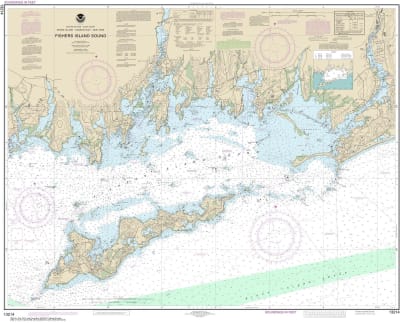 NOAA Chart 13214. Nautical Chart of Fishers Island Sound. NOAA charts portray water depths, coastlines, dangers, aids to navigation, landmarks, bottom characteristics and other features, as well as regulatory, tide, and other information. They contain all