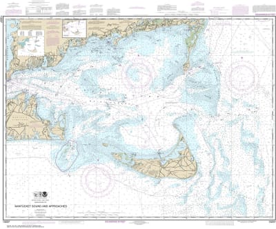 NOAA Chart 13237. Nautical Chart of Nantucket Sound and Approaches. NOAA charts portray water depths, coastlines, dangers, aids to navigation, landmarks, bottom characteristics and other features, as well as regulatory, tide, and other information. They c