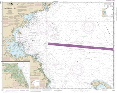 NOAA Chart 13267. Nautical Chart of Massachusetts Bay - North River. NOAA charts portray water depths, coastlines, dangers, aids to navigation, landmarks, bottom characteristics and other features, as well as regulatory, tide, and other information. They