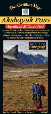 Waterproof Akshayuk Pass Auyuittuq National Park hiking and canoeing map Baffin Island Nunavut