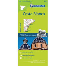 Explore Costa Blanca with the ultimate travel map. Features star-rated scenic routes, 1:130,000 scale, golf courses, camping sites, and historic landmarks.