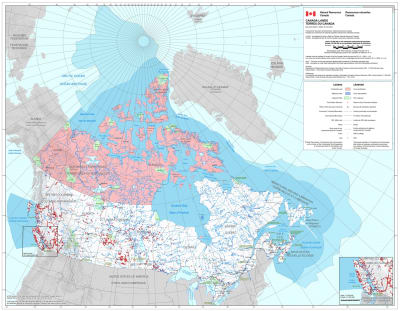 First Nations and Reserves Wall Map of Canada