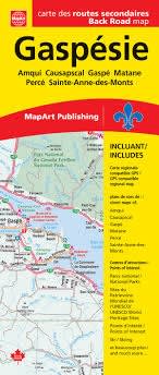 Explore the Gaspesie region of Quebec with this comprehensive Gaspesie Quebec Road Map and Travel Guide. This essential map features detailed city maps of Amqui, Gaspe, Rimouski, and more, plus regional road maps of Bas-St-Laurent and Gaspesie-Ouest. Navi