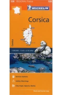 Corsica France Travel & Road Map. Michelin Corsica Regional map at a scale of 1:200,000 will provide you with an extensive coverage of primary, secondary and scenic routes for this region. In addition to Michelins clear and accurate mapping, this Regional
