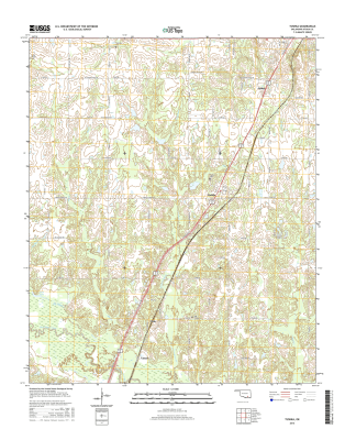Tushka Oklahoma  - 24k Topo Map
