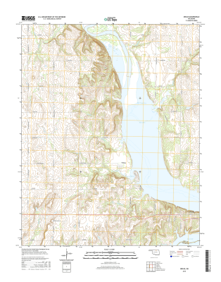 Uncas Oklahoma  - 24k Topo Map